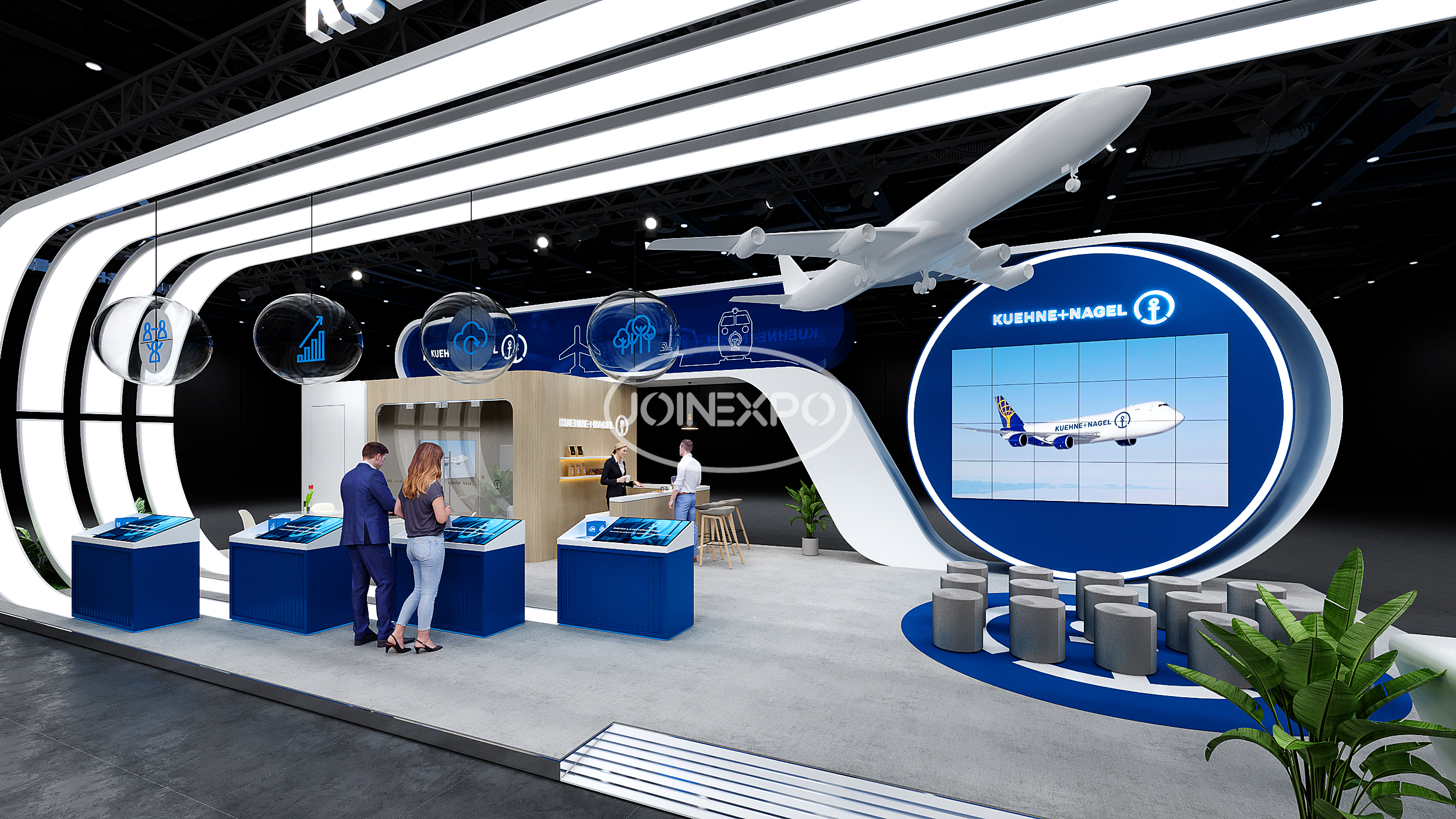 上海進博會展臺設(shè)計丨鏈接世界，德迅物流網(wǎng)絡(luò)緊密相連